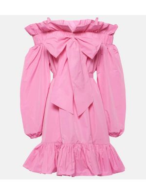 Šaty s mašlí s volány Patou růžové