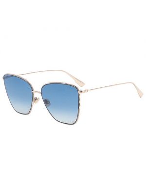 Солнцезащитные очки Christian Dior, бабочка, оправа: металл, градиентные, для женщин золотой