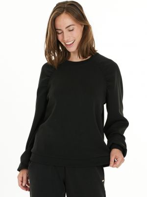 Пуловер с качулка Athlecia черно