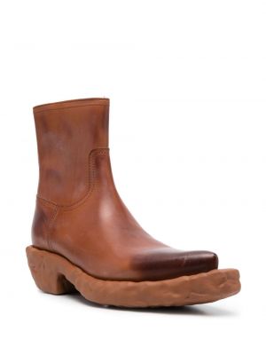 Ankle boots skórzane Camperlab brązowe