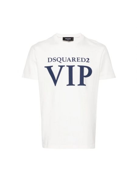 Koszulka klasyczna Dsquared2 biała