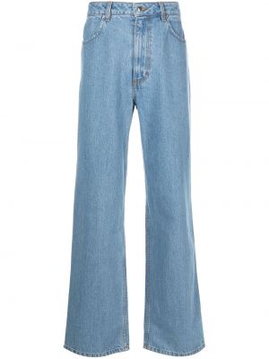 Proste jeansy z wysoką talią klasyczne Eckhaus Latta - niebieski