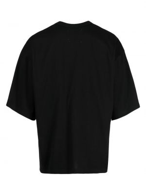 Bavlněné tričko s výšivkou Yoshiokubo černé