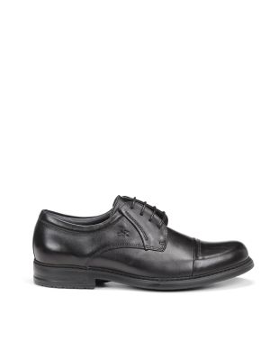Кожаные туфли на шнуровке Fluchos черные