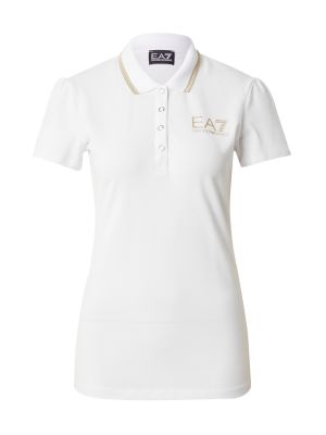 Поло тениска Ea7 Emporio Armani бяло