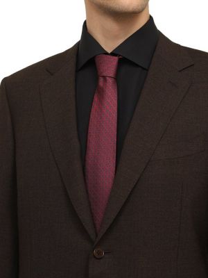 Шелковый галстук Gucci бордовый