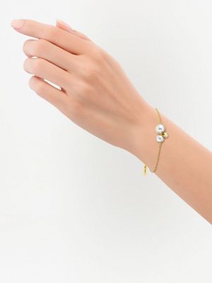 Bracelet avec perles Tasaki jaune