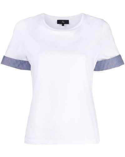 Camiseta a rayas Fay blanco
