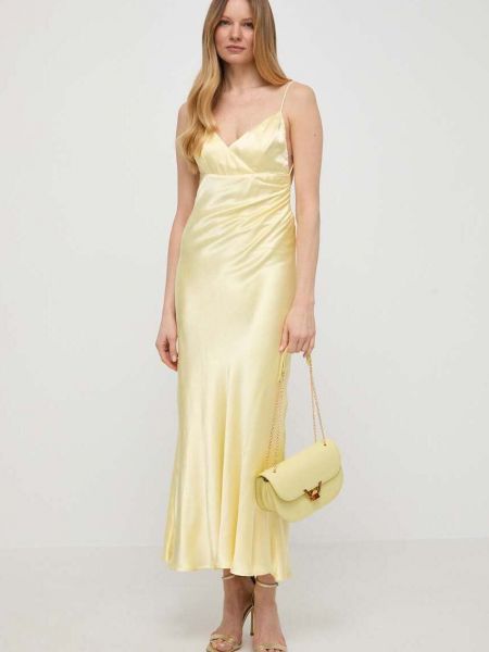 Sukienka długa Bardot żółta