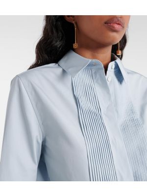 Camisa de algodón plisada Loewe azul