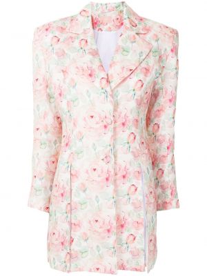 Trykt floral lang blazer Liya rosa