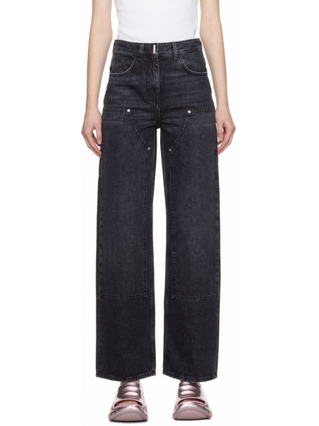 Черные джинсы с усиленными вставками Givenchy