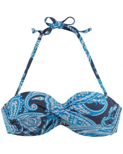 Boho stiliaus maudymosi kostiumėlis Lascana mėlyna