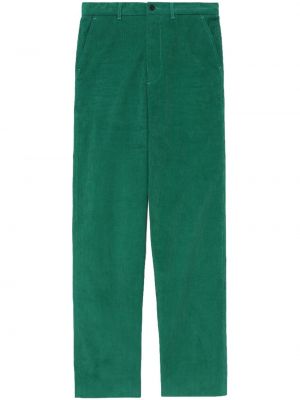 Pantaloni cu picior drept de catifea cord Bode verde