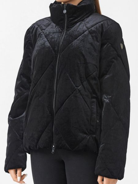 Велюрова куртка Ea7 чорна