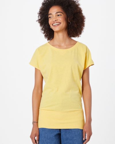 Majica s melange uzorkom Fli Papigu žuta