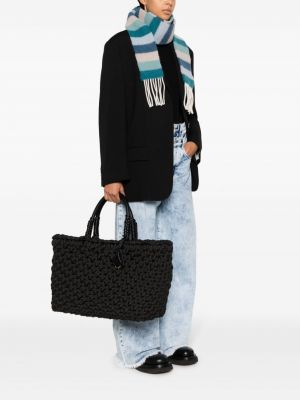Leder shopper handtasche Alanui schwarz