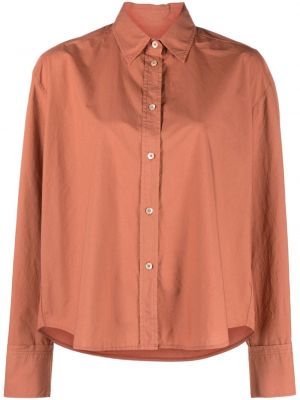 Medvilninė marškiniai su sagomis Forte_forte oranžinė