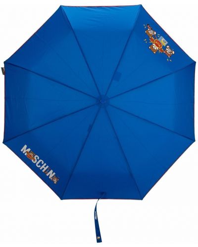 Paraguas con estampado Moschino azul