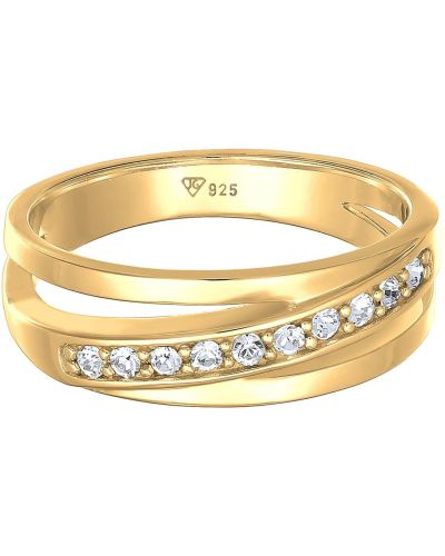 Átlátszó aranygyűrű Elli ezüstszínű