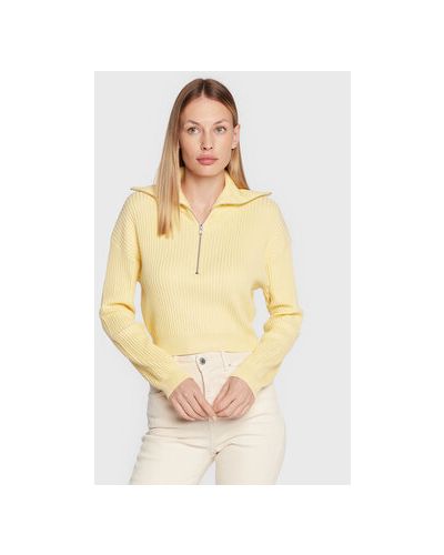 Bavlnený priliehavý sveter Cotton On žltá