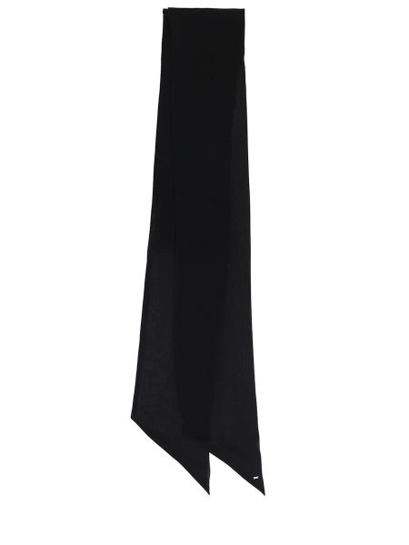 Шелковый шарф Saint Laurent черный