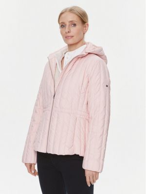 Pernata jakna Tommy Hilfiger ružičasta