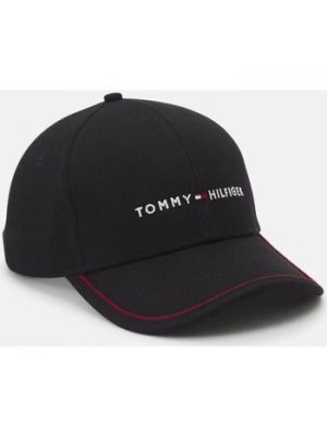 Czarna czapka z daszkiem Tommy Hilfiger