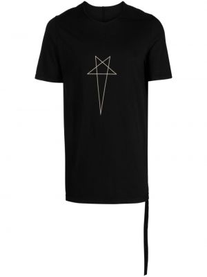 Stern t-shirt mit rundem ausschnitt Rick Owens Drkshdw schwarz