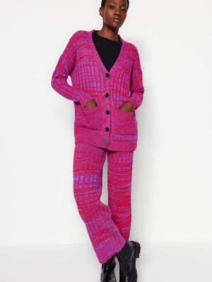 Oblek s přechodem barev Trendyol fialový