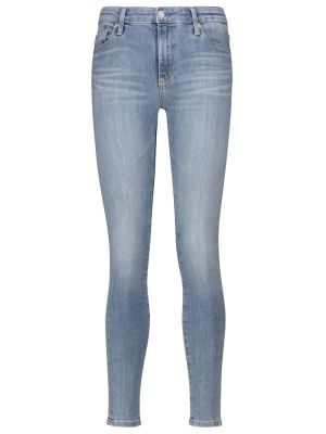 Skinny fit džinsai Ag Jeans mėlyna