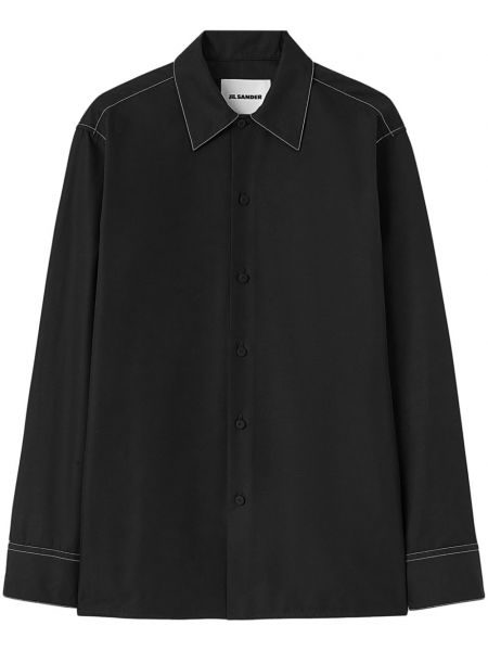 Μακρύ πουκάμισο Jil Sander μαύρο