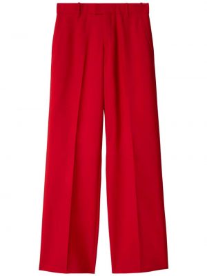 Vlněné kalhoty Burberry červené