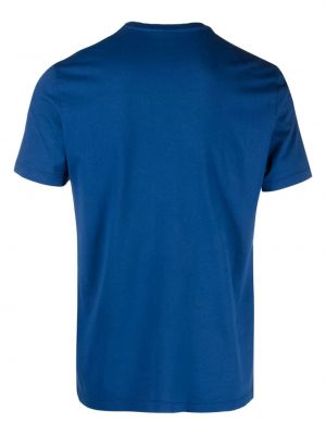 Kokvilnas t-krekls ar apaļu kakla izgriezumu Majestic Filatures zils