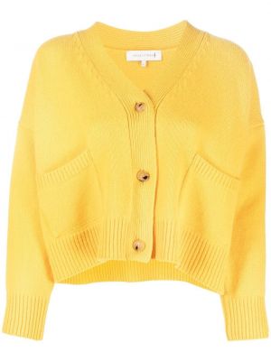 Woll strickjacke mit v-ausschnitt Mackintosh gelb