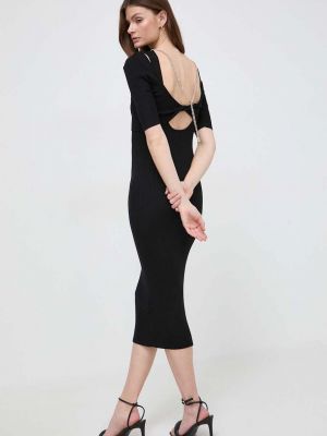 Testhezálló midi ruha Liu Jo fekete