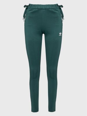 Sportinės kelnes slim fit Adidas žalia