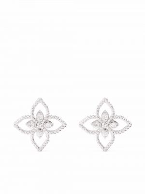 Boucles d'oreilles à fleurs Roberto Coin blanc