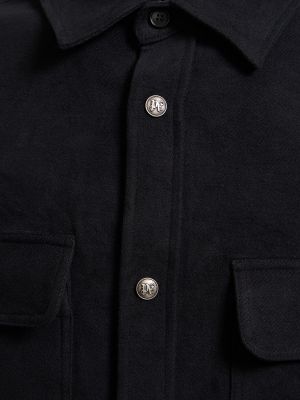 Pamučna jakna s kapuljačom Palm Angels crna