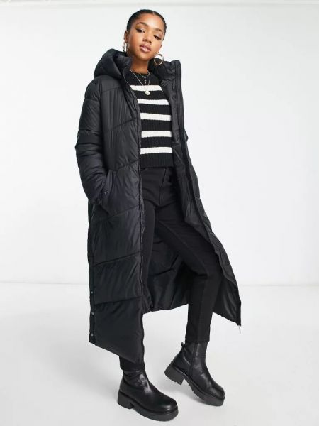 Пальто с капюшоном Vero Moda черное