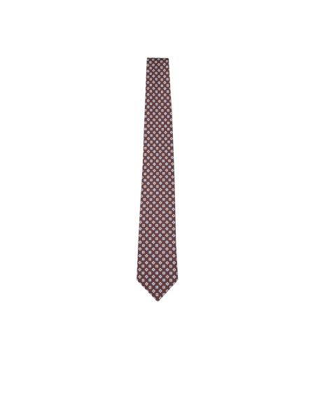 Jedwabny krawat Canali brązowy