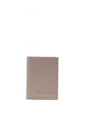 Bőr pénztárca Longchamp bézs