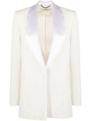 Sateng lang blazer Stella Mccartney hvit