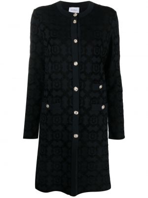 Παλτό με στενή εφαρμογή Ferragamo μαύρο