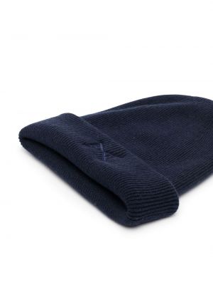 Bonnet brodé en tricot Barrie bleu