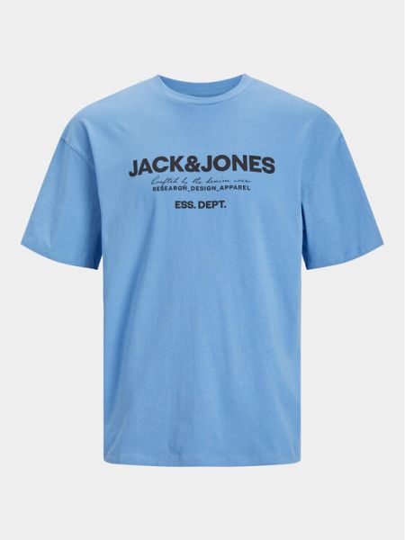 Relaxed тениска Jack&jones синьо