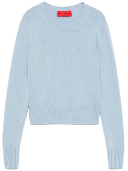 Rund hals kashmir striktrøje Wild Cashmere blå