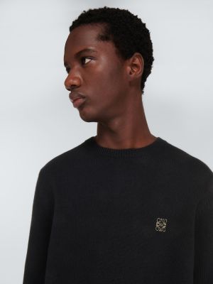 Sweter wełniany Loewe czarny