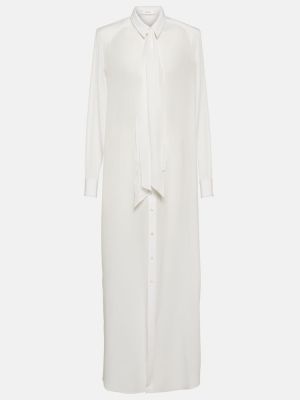 Jedwabna sukienka midi Wardrobe.nyc biała