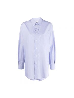 Bluse mit geknöpfter Maison Margiela blau